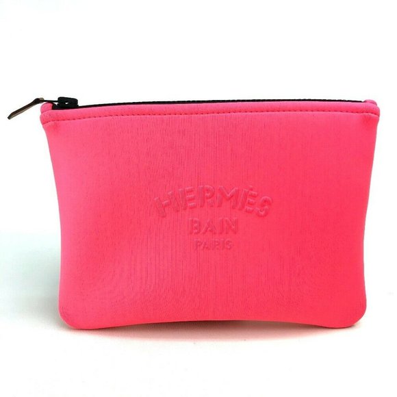HERMES Trousse Neovan PM accessory case Pouch polyamide / Elastane Light pink - Picture 2 of 10